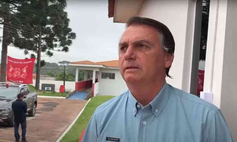 Jair Bolsonaro grava vdeo no Paran