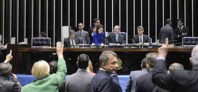 O texto aprovado pela Cmara dos Deputados prev o fim do voto secreto em todas as votaes(foto: Marcos Oliveira/Agncia Senado)