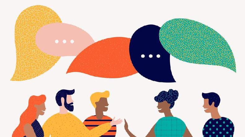 Ilustrao de pessoas conversando