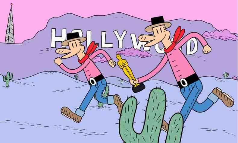 Rocky & Hudson %u2013 Os cowboys gays  inspirada nos quadrinhos do cartunista Ado Iturrusgarai(foto: CANAL BRASIL/DIVULGAO)