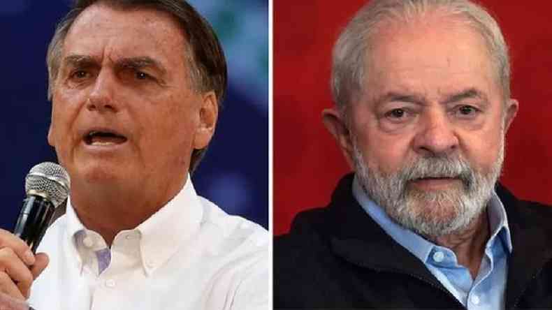 Jair Bolsonaro (PL) e Luiz Incio Lula da Silva (PT)