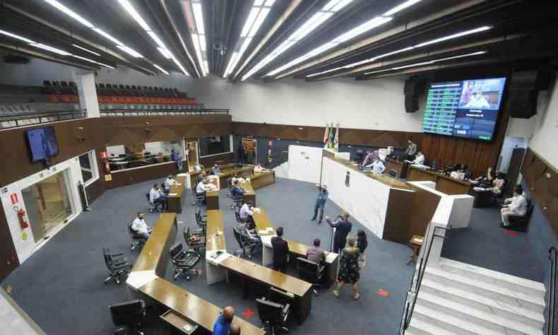 Plenrio da Cmara Municipal de Belo Horizonte(foto: Leandro Couri/EM/D.A Press)