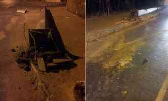 Marcas de pneus foram encontradas perto dos locais, um deles conhecido por ser ponto de trfico(foto: PMMG/Divulgao)
