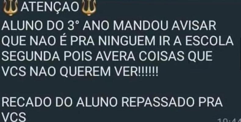 Mensagem de ameaa