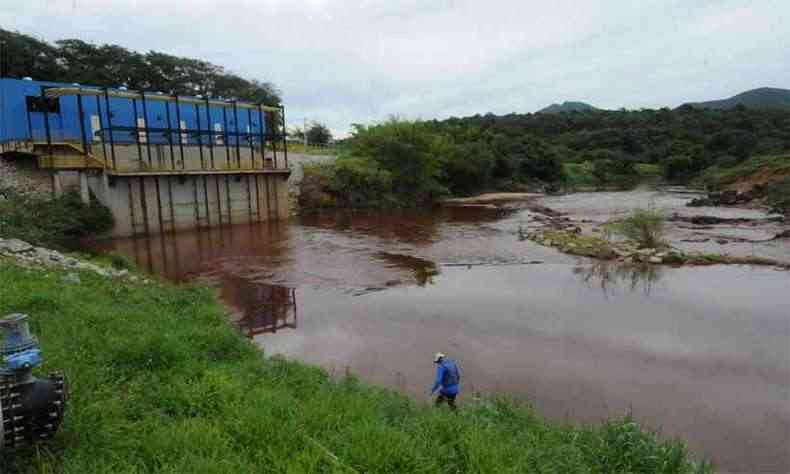 Captao do Rio Paraopeba est suspensa desde o rompimento da barragem da Vale em Brumadinho(foto: Paulo Filgueiras/EM/D.A Press)