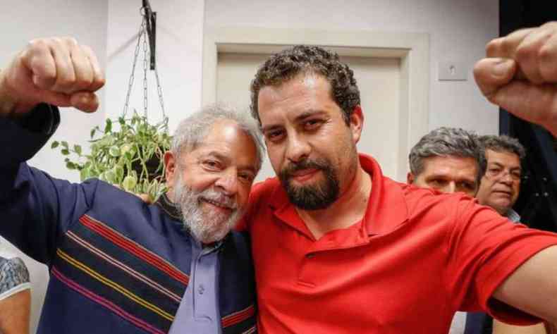 Lula declara apoio a Guilherme Boulos (PSOL) na campanha pela prefeitura de So Paulo(foto: Ricardo Stuckert/Divulgao)
