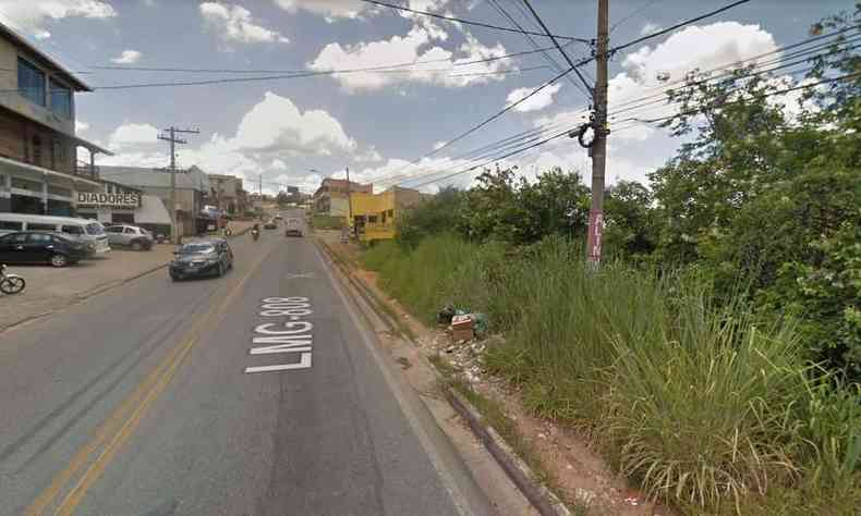 Acidente ocorreu na LMG-808, Bairro Retiro, em Contagem, Regio Metropolitana de Belo Horizonte(foto: Google Street View/Reproduo)