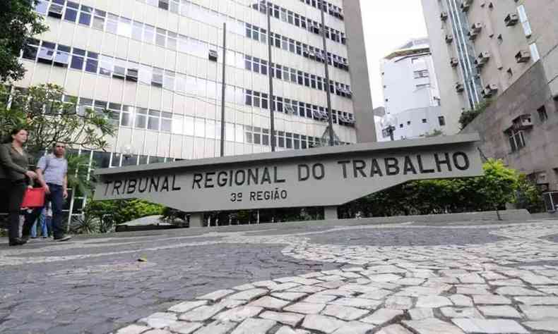 Fachada do TRT-MG, em Belo Horizonte