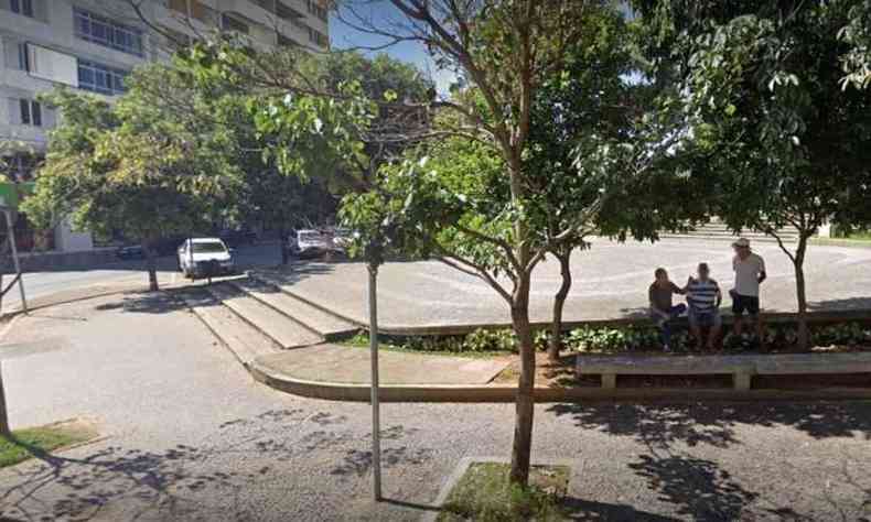Na foto, praa da cidade de Bom Despacho(foto: Google Street View/ Reproduo)