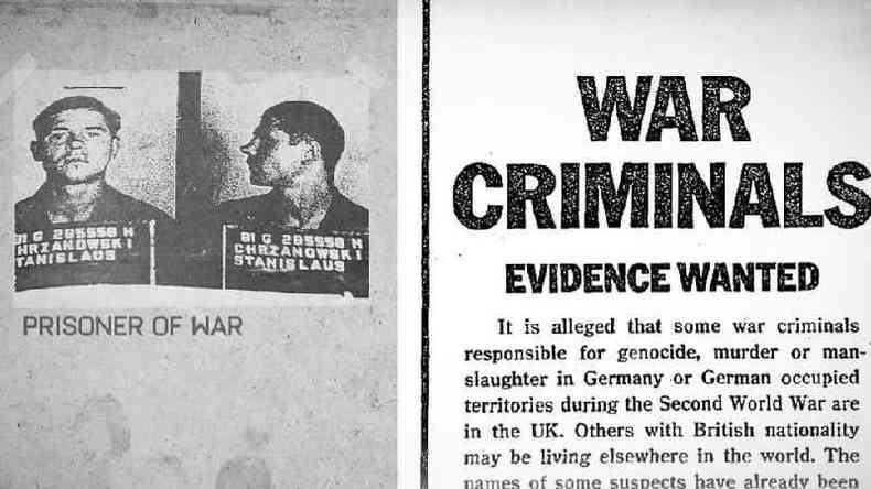 Na dcada de 1980, o governo britnico pediu informaes sobre possveis criminosos de guerra escondidos no Reino Unido(foto: BBC)