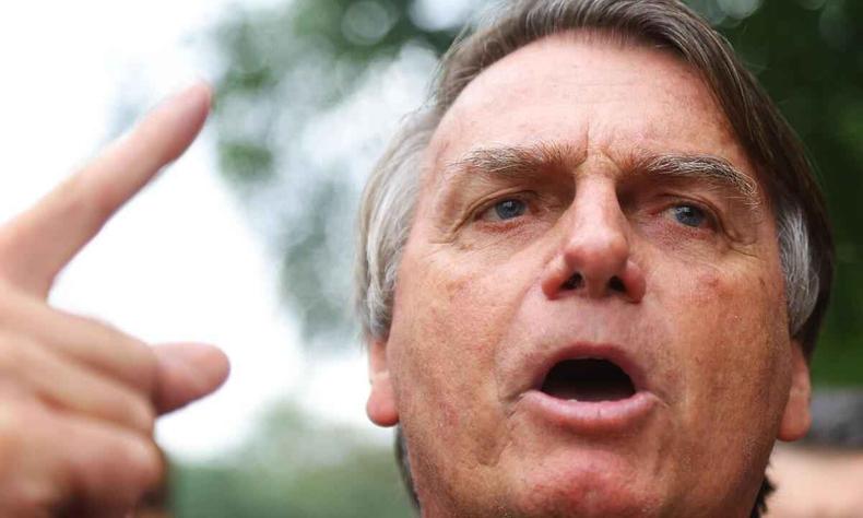 Bolsonaro afirmou ainda esperar que seu julgamento no TSE siga a jurisprudência anterior(foto: SILVIO AVILA / AFP) Bolsonaro
