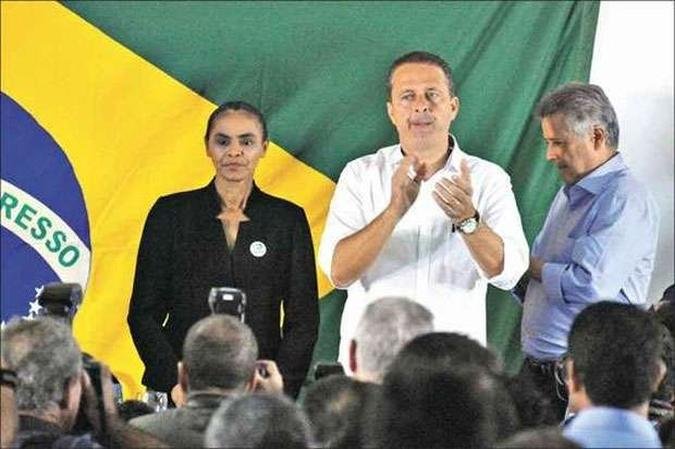 Eduardo Campos, com Marina: 