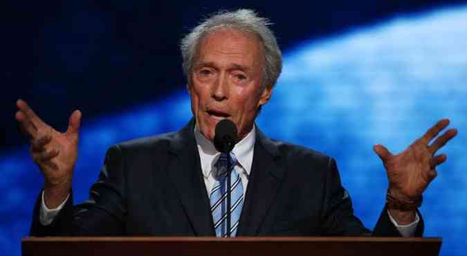 Clint durante sua controversa participao na Conveno Nacional Republicana(foto: CHIP SOMODEVILLA / GETTY IMAGES NORTH AMERICA / AFP)