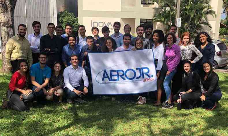 AEROJR - Empresa jnior de engenharia aeronutica no Inova MG.(foto: Arquivo Pessoal)
