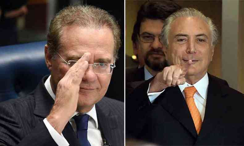 Renan Calheiros e Michel Temer entraram rota de coliso pelo controle do0 PMDB(foto: Evaristo S)