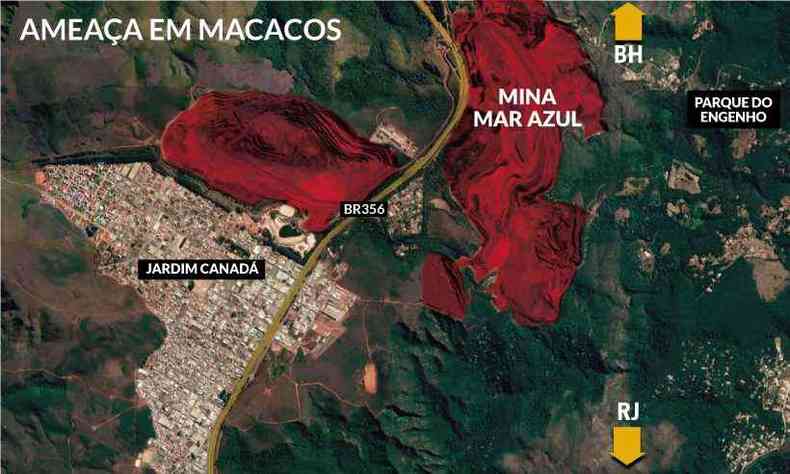 Uma nova vistoria ser realizada para atualizar a zona de autossalvamento em Macacos e Nova Lima