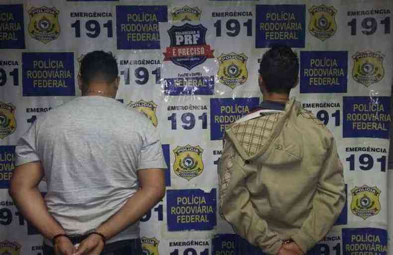 Homens presos j tm longa ficha criminal(foto: Polcia Rodoviria Federal (PRF)/ Divulgao)