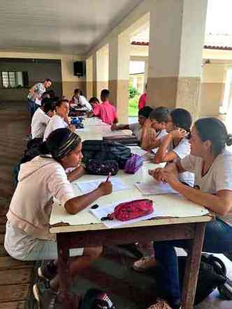 A Escola Estadual Major Mota, em Patos de Minas, levou o ttulo de maior Ideb do ensino mdio do estado(foto: E.E. Major Mota/Divulgao)