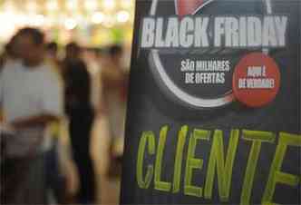 Resultado surpreendente deste ano foi o grande volume de itens cujos preos foram reduzidos aps a Black Friday(foto: Leandro Couri/EM/D.A Press)