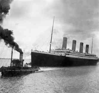 Titanic parte em 10 de abril de 1912 para sua fatdica viagem(foto: AFP PHOTO / SOUTHAMPTON CITY COUNCIL)