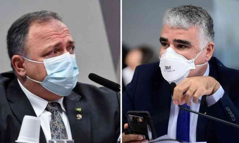Pazuello e Giro se encontraram para discutir distribuio de cloroquina(foto: Senado/Reproduo)