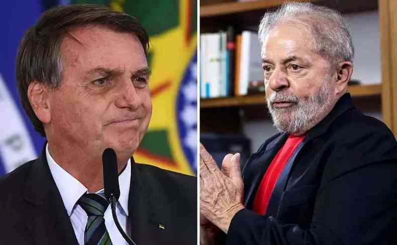 Presidente Jair Bolsonaro e o ex-presidente Luiz Inácio Lula da Silva