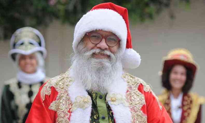 O ator mineiro Freddy Mozart se veste de Papai Noel há 35 anos(foto: Leandro Couri/EM/D.A Press)