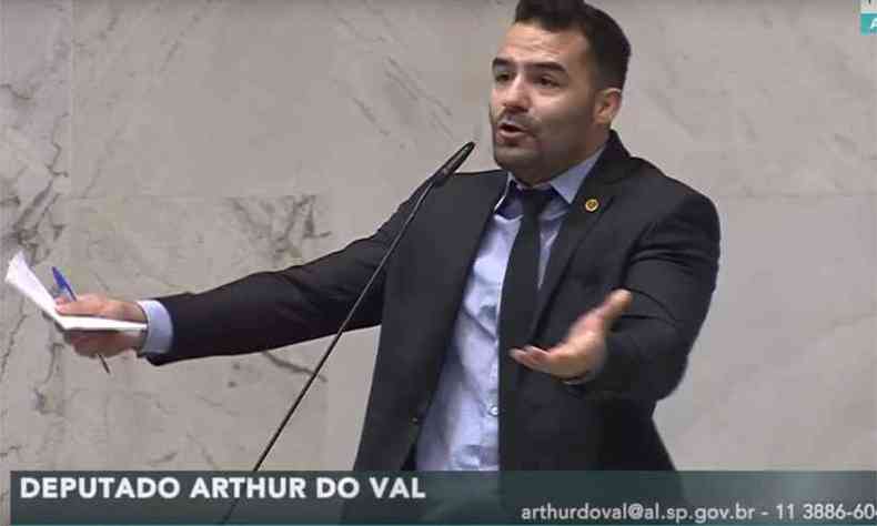 O deputado estadual Arthur do Val, conhecido no youtube pelo apelido de 'Mame falei'(foto: Reproduo/Youtube)