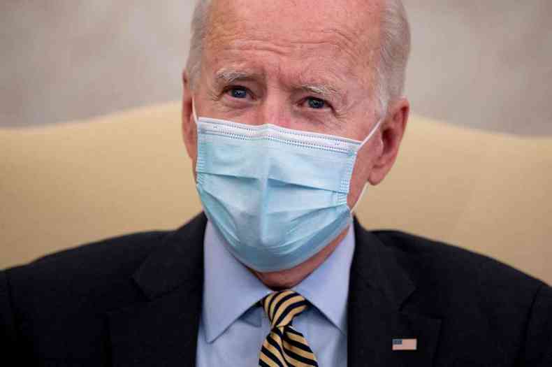 Joe Biden lamentou a morte do prncipe Philip nesta sexta (9/4)(foto: AFP / JIM WATSON)
