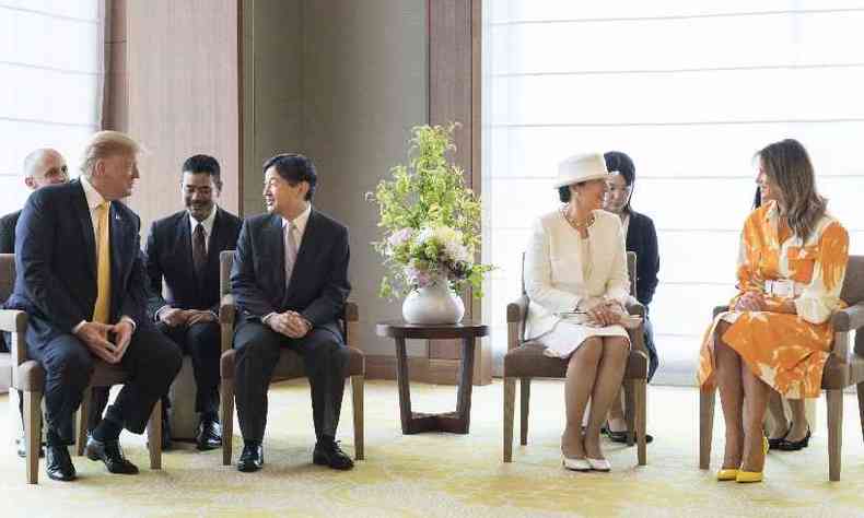 Atentado ocorreu no ltimo dia de visita de Trump ao pas (foto: IMPERIAL HOUSEHOLD AGENCY / the Imperial Household Agency of Japan / AFP)