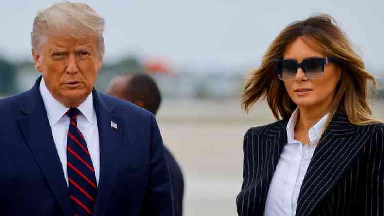 A primeira-dama Melania Trump tambm foi infectada e est sendo tratada na Casa Branca(foto: Reuters)