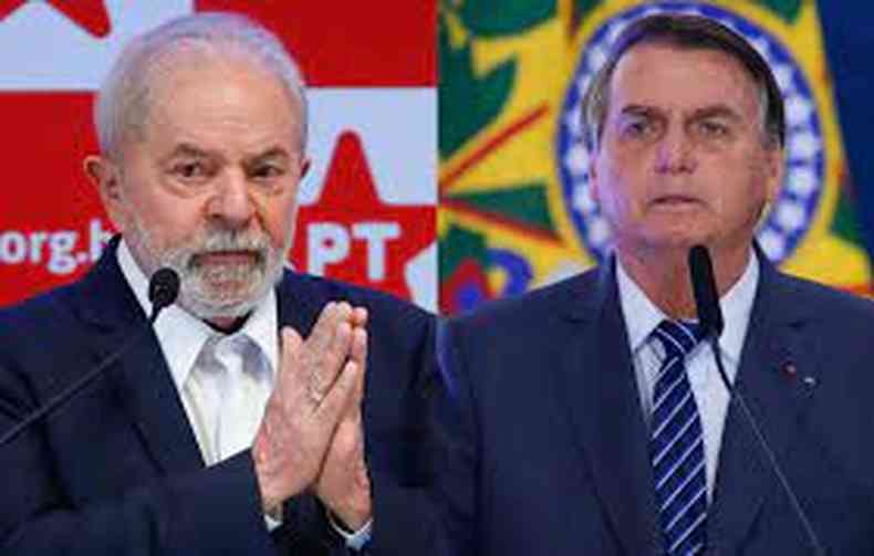 Montagem: Lula x Bolsonaro