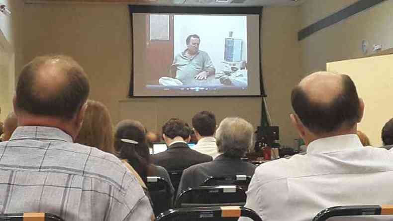 Vdeo do depoimento de Norberto Mnica, na Polcia Federal, logo aps o crime(foto: Paulo Filgueiras/EM/D.A Press)