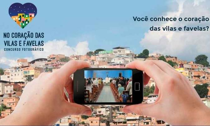 O banner do concurso convida a conhecer as vilas e favelas(foto: Reprodução / Arquidiocese) O banner do concurso convida a conhecer as vilas e favelas(foto: Reprodução / Arquidiocese)