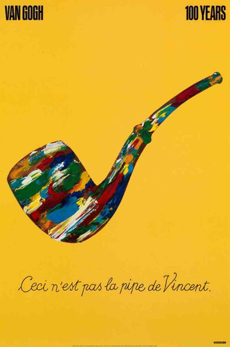 Cartaz em homenagem aos 100 anos de Van Gogh