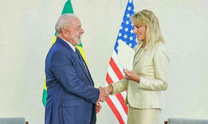 Lula e embaixadora dos Estados Unidos