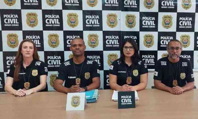 Coletiva de imprensa da Polcia Civil que informou sobre a priso do suspeito no Paraguai