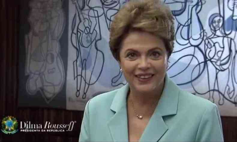 Presidente Dilma Rousseff em mensagem gravada para as redes sociais (foto: Reproduo)