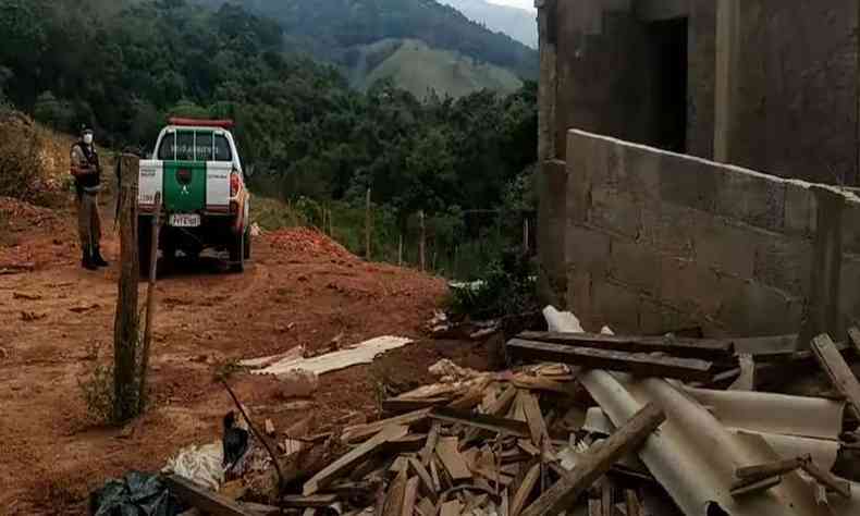 PM encontrou rea desmatada no local(foto: Canal Sul das Gerais/Divulgao)