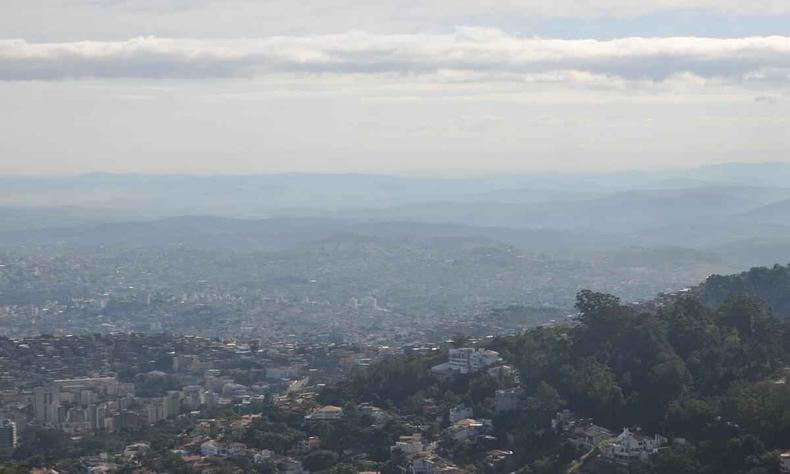 BH registra nesta segunda-feira dia mais frio do ano(foto: Leandro Couri/EM/D.A.Press) vista panorâmica de Belo Horizonte
