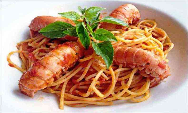 Spaghetti alla busera, do chef italiano Massimo Bataglini,  servido na Osteria Mattiazzi, que conta com a participao de pequenos produtores(foto: Agenda Comunicao Integrada/Divulgao)