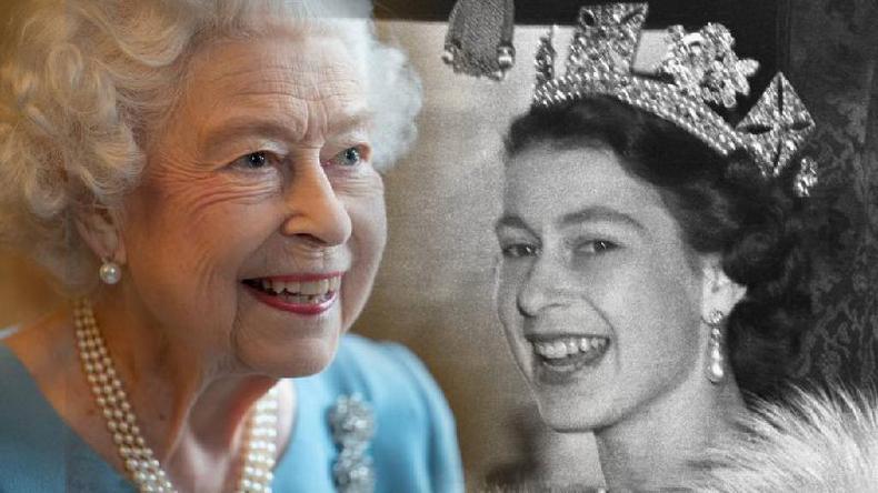 Elizabeth 2 em 2022 e 1952