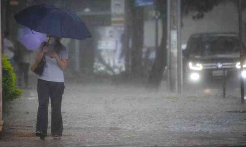 BH est sob alerta de chuva de granizo(foto: Leandro Couri/EM/D.A Press )