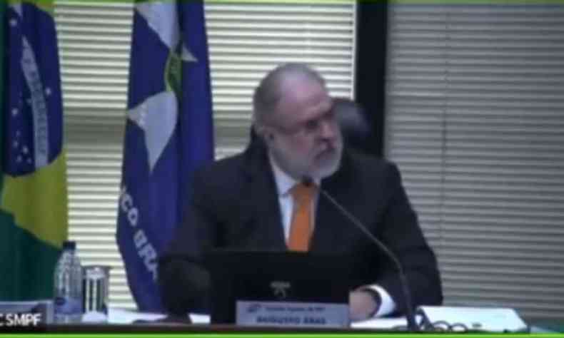Procurador-geral de República, Augusto Aras em foto de reprodução de vídeo