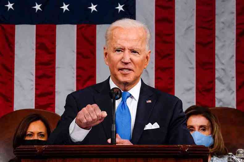 O presidente Joe Biden tambm deu valiosas lies, como o exemplo de estabilidade poltica e o dilogo com todos os setores da sociedade. (foto: Melina Mara/AFP/Pool)