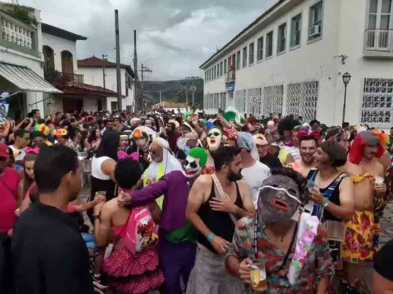 Foto mostra carnaval de Diamantina em 2020