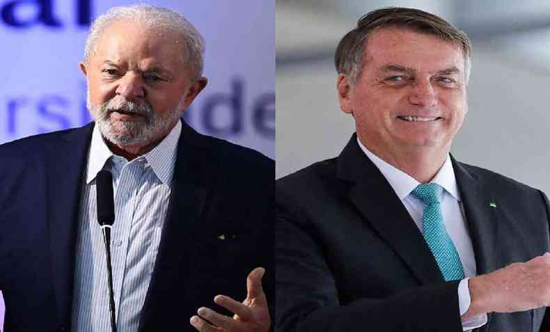 Montagem de Lula e Bolsonaro