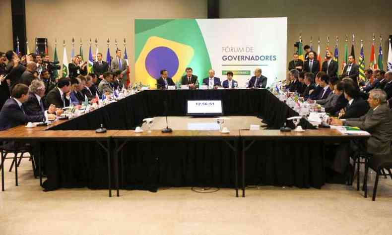 O presidente eleito Jair Bolsonaro participa de Forum de Governadores eleitos e reeleitos, em Brasilia (14/11/2018) (foto: Marcelo Camargo/Agencia Brasil)