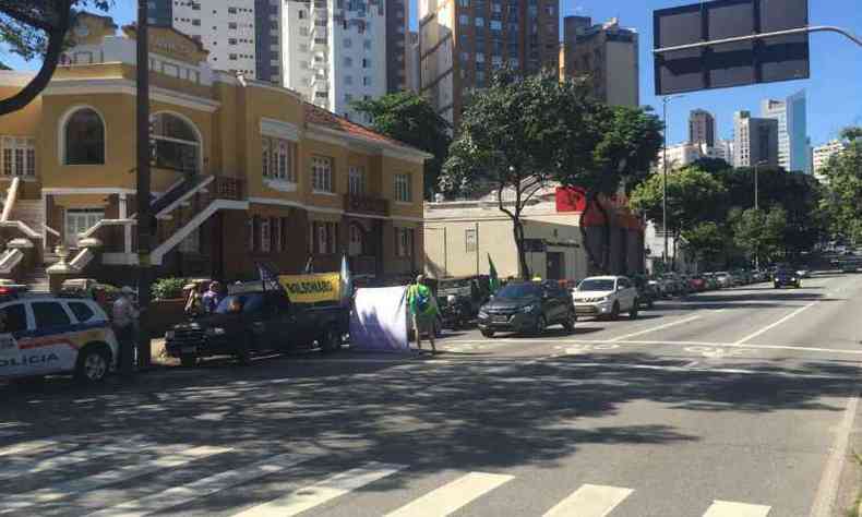 Manifestao passou pela Avenida Afonso Pena, uma das principais vias de BH(foto: Edesio Ferreira/EM/D. A. Press)
