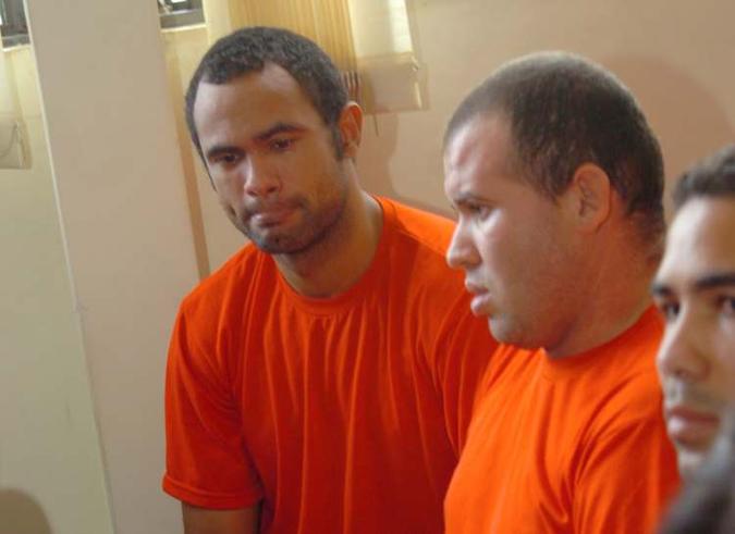Bruno e Macarrão foram condenados por crimes contra a modelo em 2009(foto: Jair Amaral/EM/D.A Press - 26/10/2010) Bruno e Macarrão foram condenados por crimes contra a modelo em 2009(foto: Jair Amaral/EM/D.A Press - 26/10/2010)